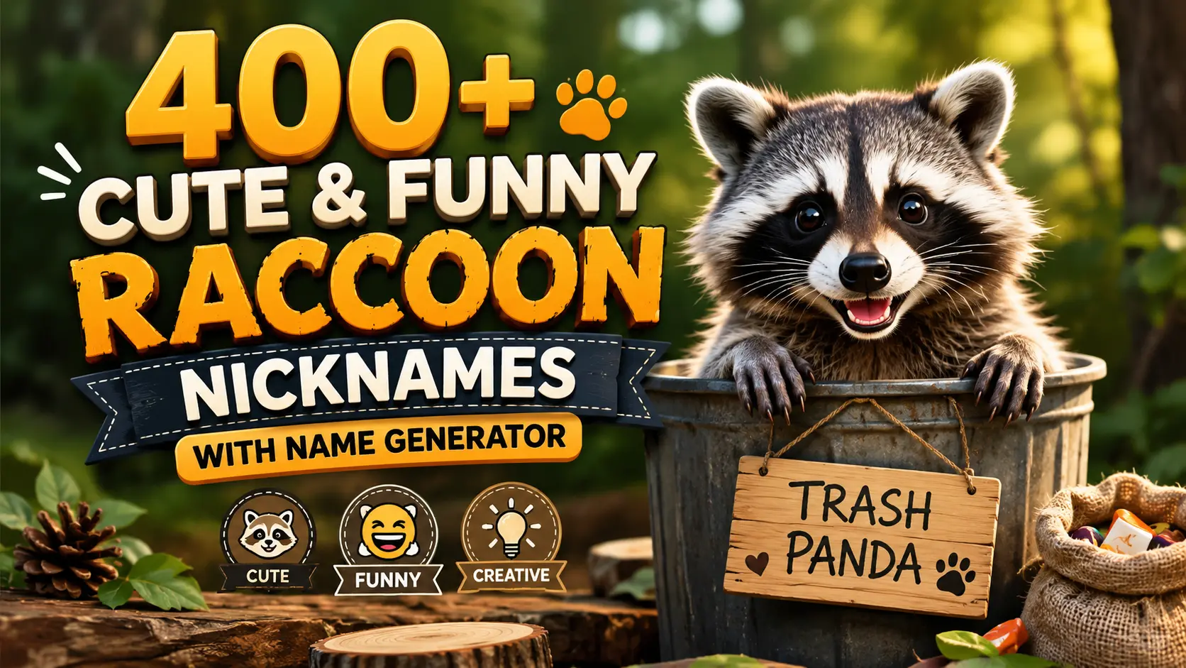 Cute & Funny Raccoon Nicknames With Name Generator