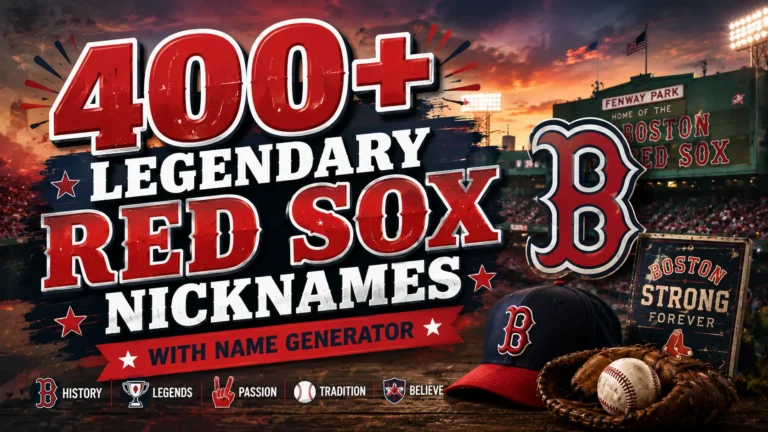 Legendary Red Sox Nicknames With Name Generator