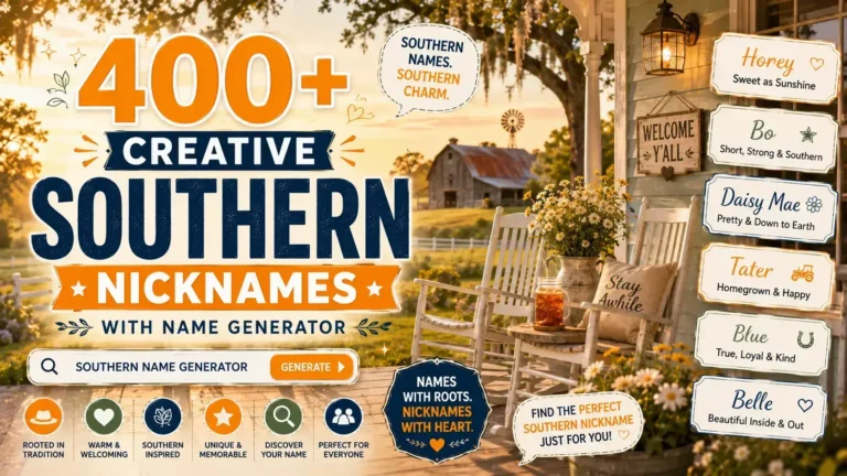 Creative Southern Nicknames With Name Generator