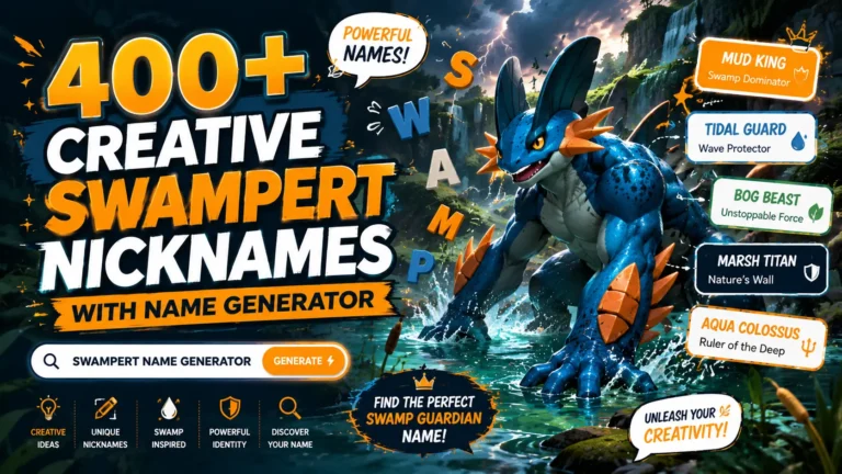 Creative Swampert Nicknames With Name Generator