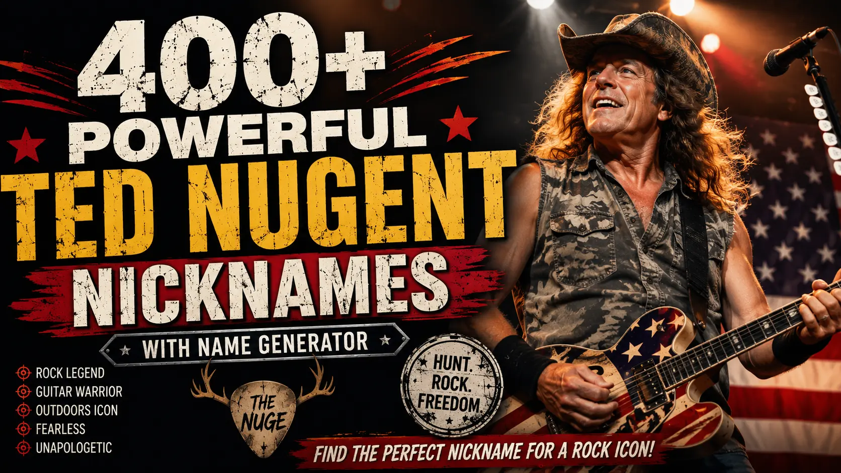 Powerful Ted Nugent Nicknames With Name Generator