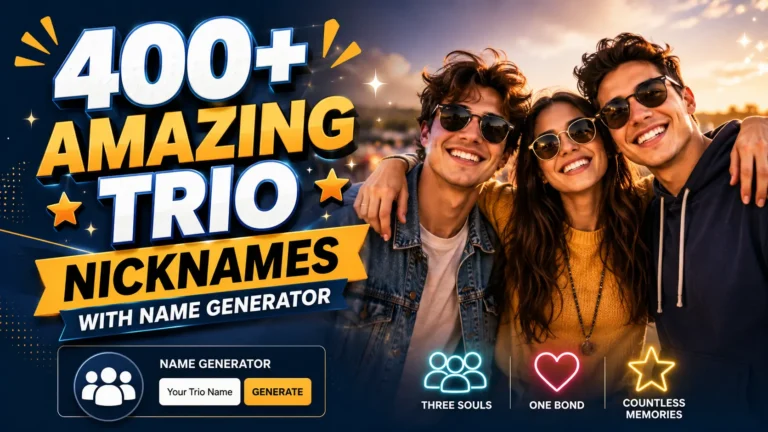 Amazing Trio Nicknames With Name Generator