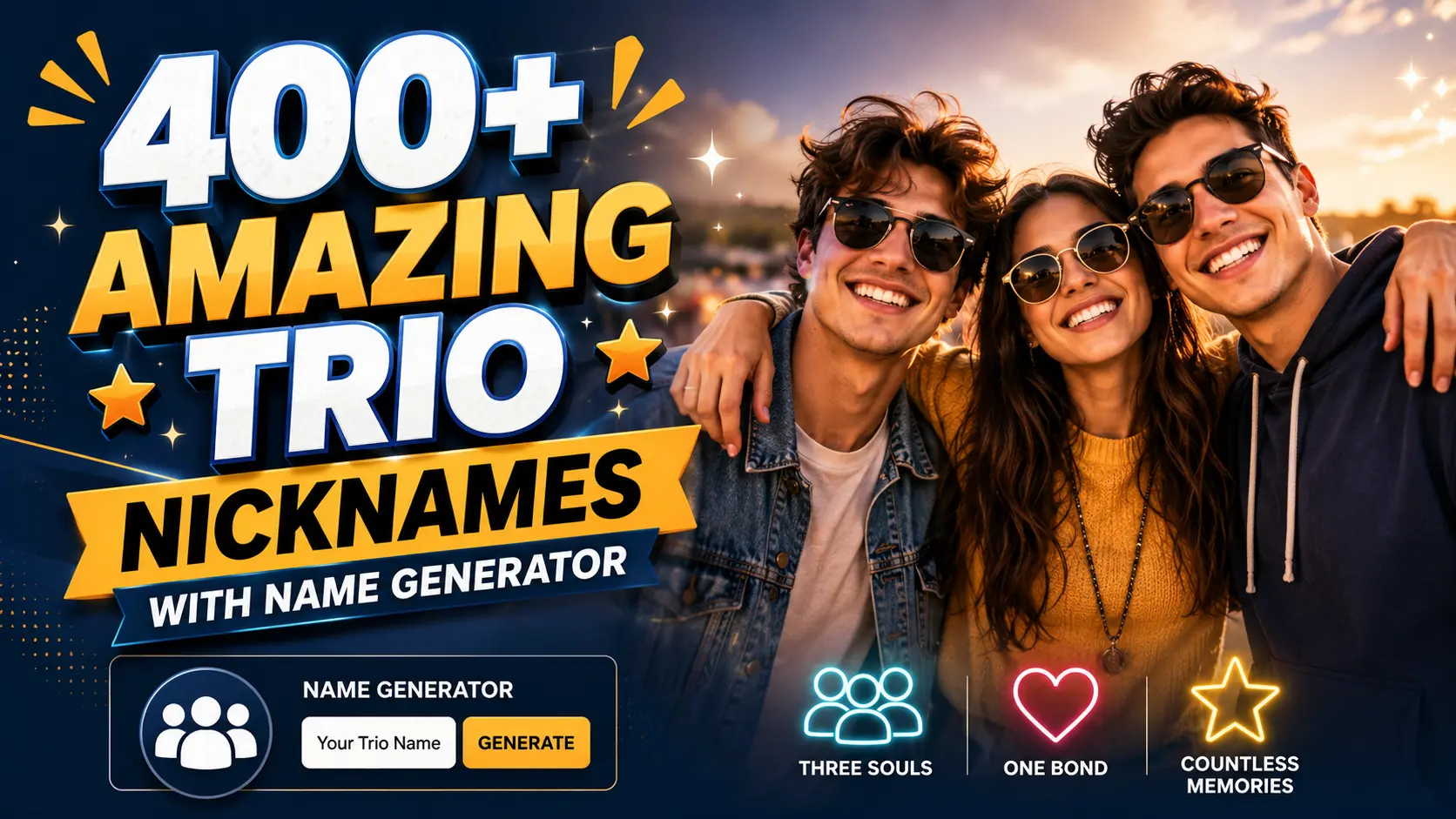 Amazing Trio Nicknames With Name Generator