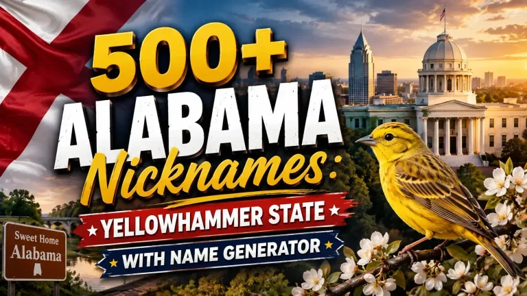 Alabama Nicknames: Yellowhammer State With Name Generator