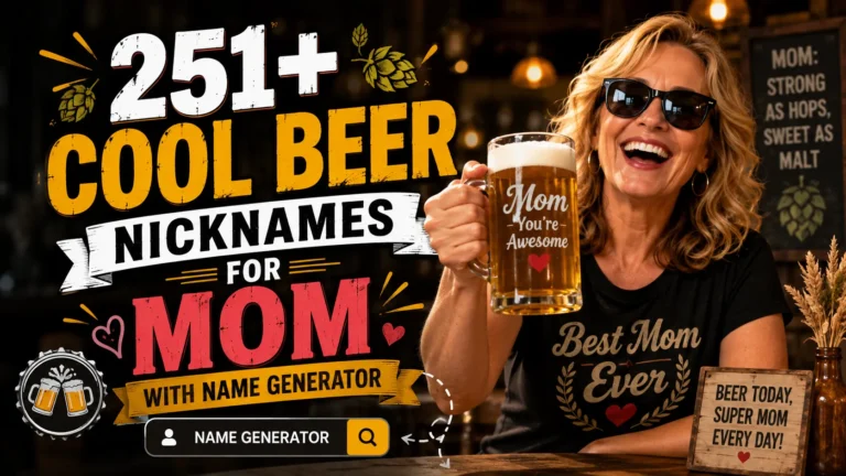 Cool Beer Nicknames for Mom With Name Generator