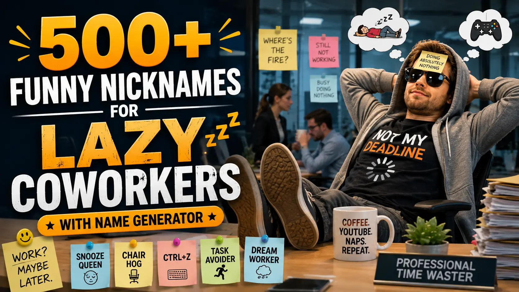 Funny Nicknames for Lazy Coworkers With Name Generator