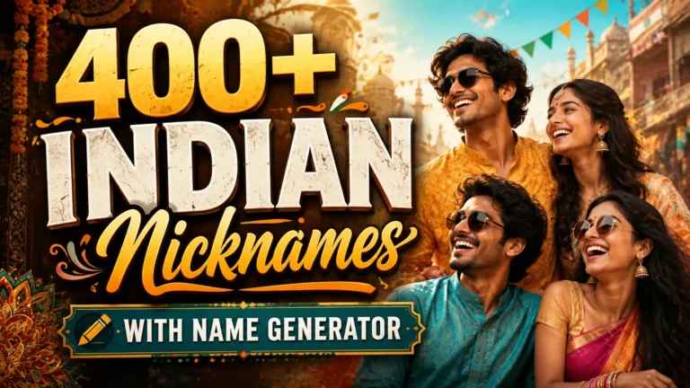 Indian Nicknames With Name Generator