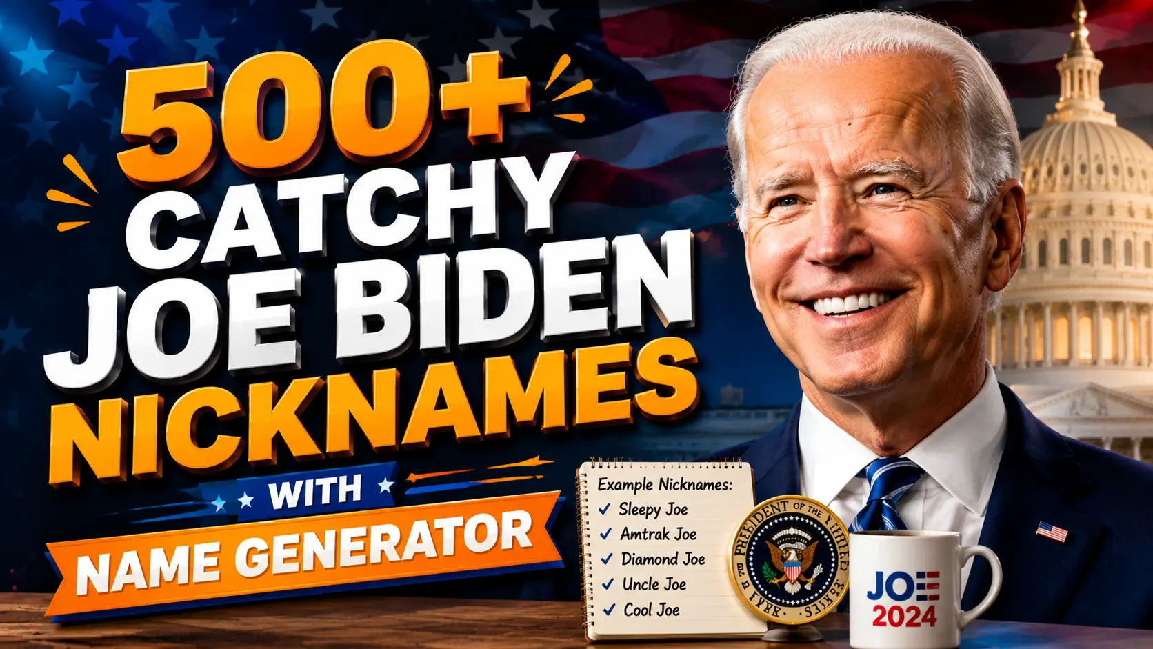 Catchy Joe Biden Nicknames With Name Generator