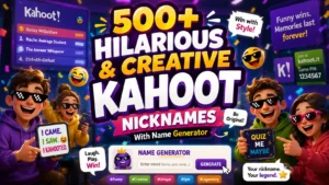 Hilarious & Creative Kahoot Nicknames With Name Generator