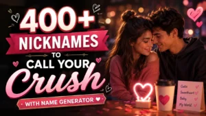 Nicknames To Call Your Crush