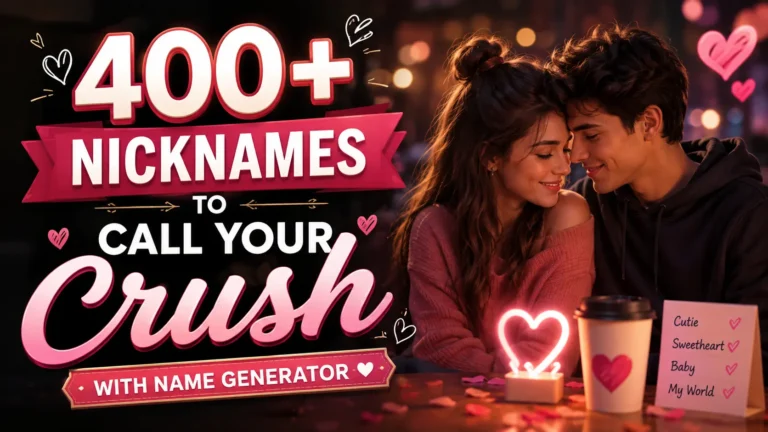 Nicknames To Call Your Crush