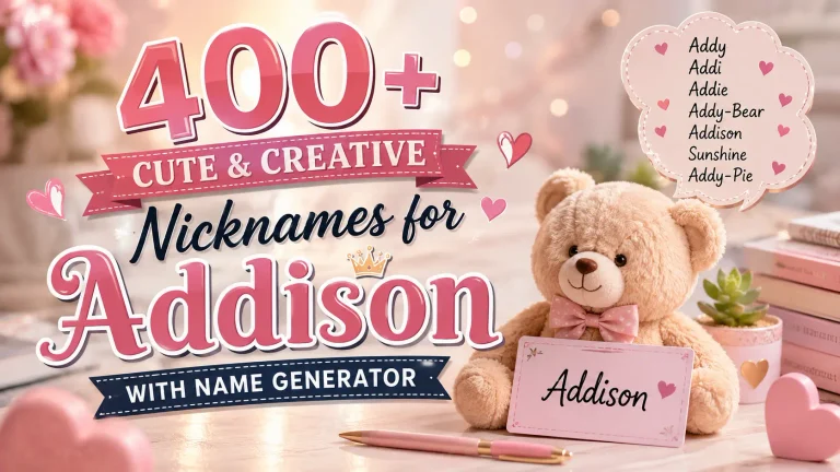 Cute & Creative Nicknames for Addison With Name Generator