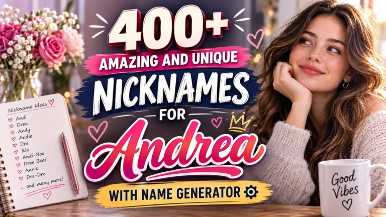 Amazing and Unique Nicknames for Andrea With Name Generator