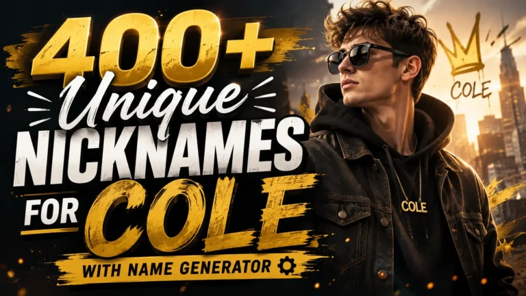 Unique Nicknames for Cole With Name Generator