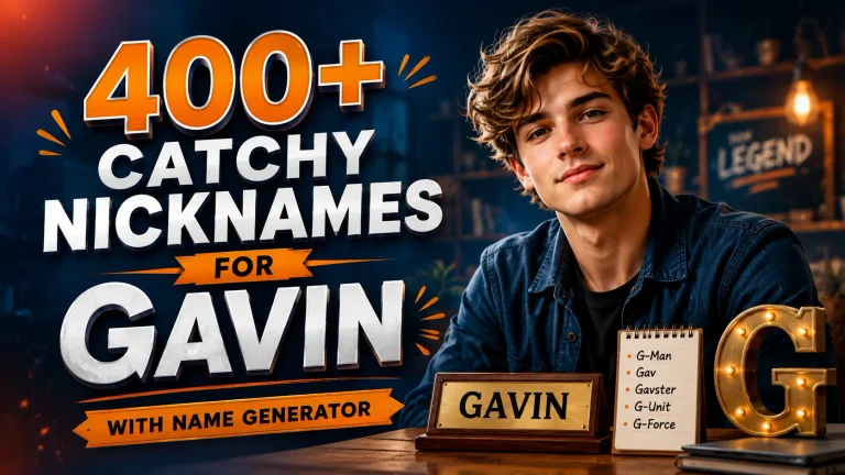 Catchy Nicknames for Gavin With Name Generator