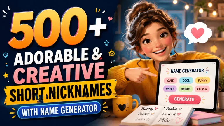 Adorable & Creative Short Nicknames With Name Generator