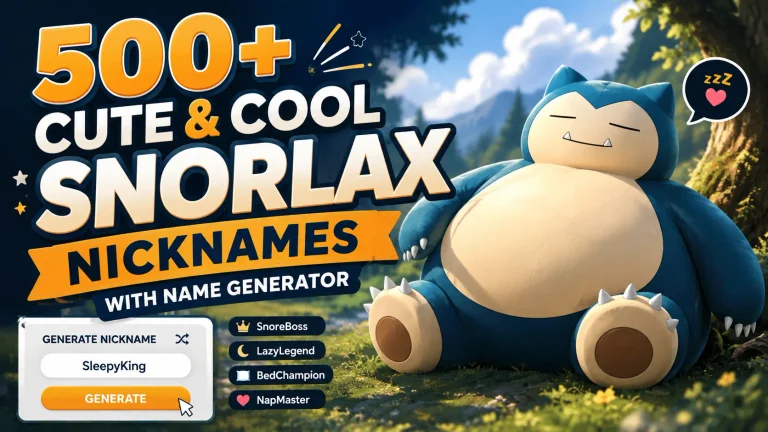 Cute & Cool Snorlax Nicknames With Name Generator