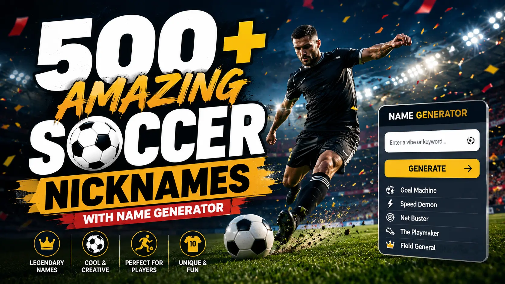 Amazing Soccer Nicknames With Name Generator
