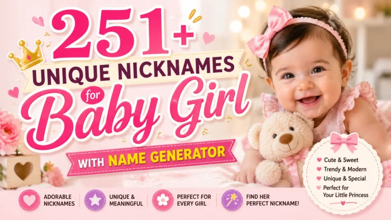 Unique Nicknames for Baby Girl With Name Generator