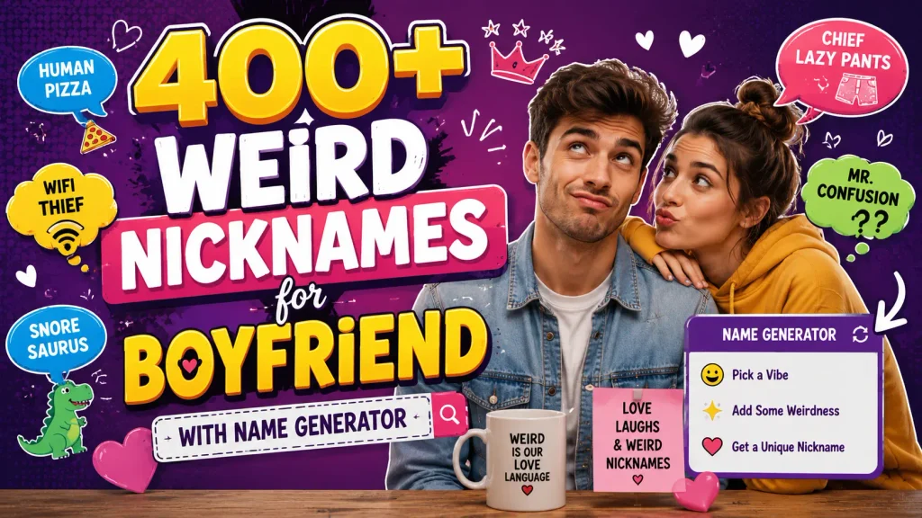 Weird Nicknames for Boyfriend With Name Generator