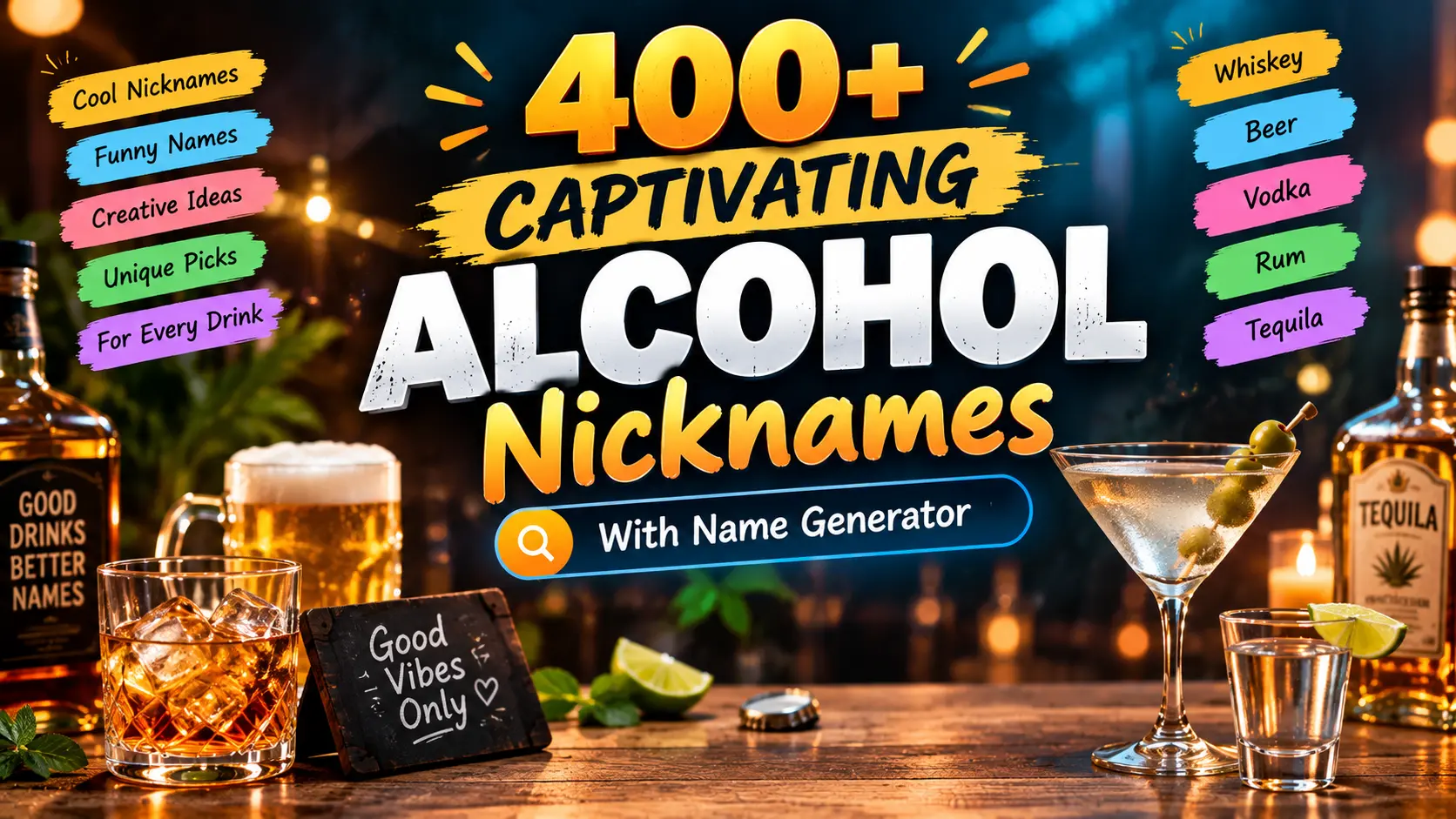 Captivating Alcohol Nicknames With Name Generator