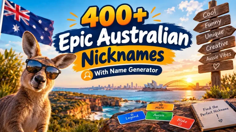 Epic Australian Nicknames With Name Generator
