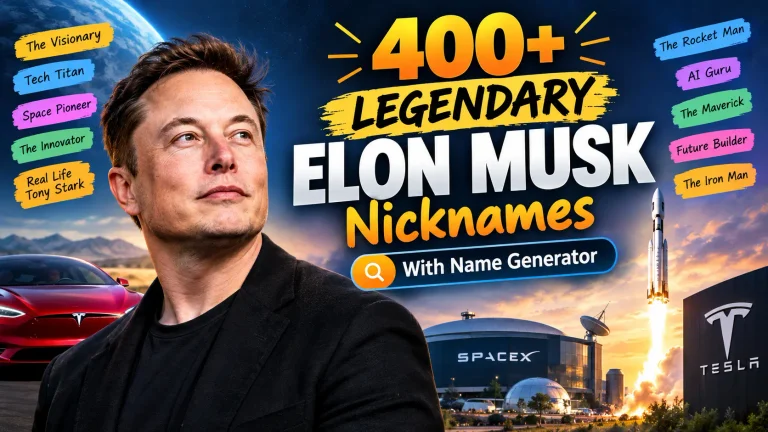 Legendary Elon Musk Nicknames With Name Generator