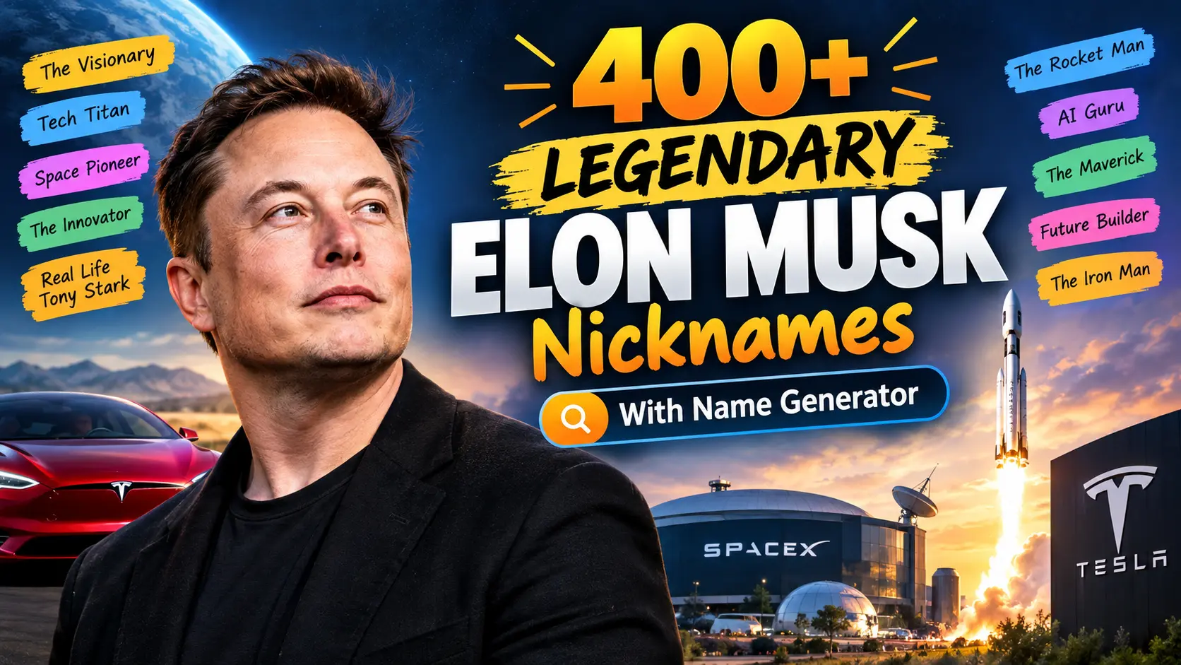 Legendary Elon Musk Nicknames With Name Generator