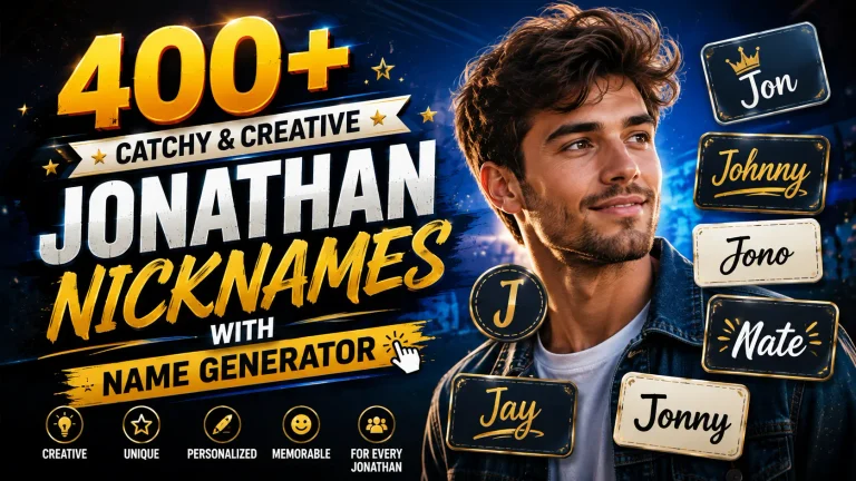 Catchy & Creative Jonathan Nicknames With Name Generator