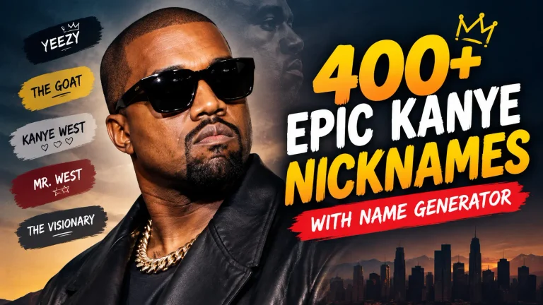 Epic Kanye Nicknames With Name Generator