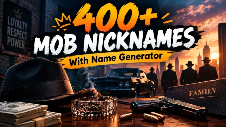 Mob Nicknames With Name Generator