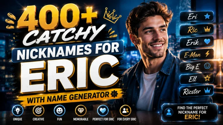 Catchy Nicknames for Eric With Name Generator