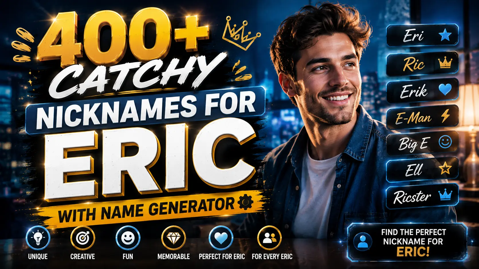 Catchy Nicknames for Eric With Name Generator