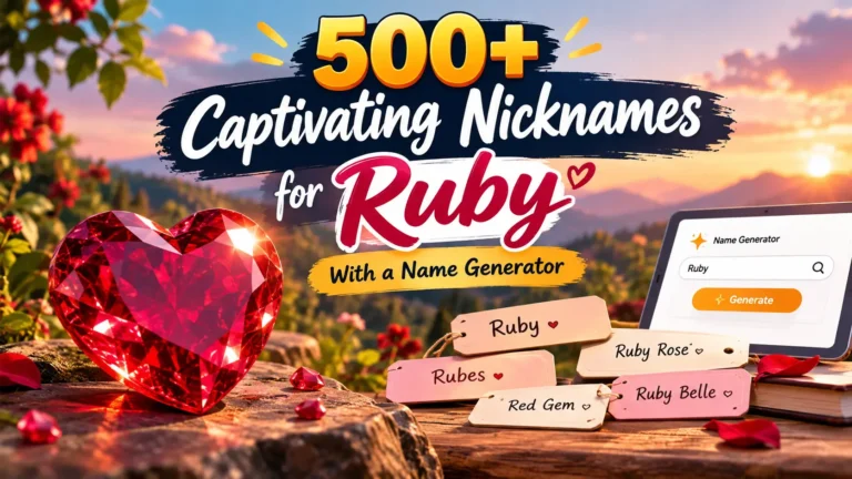 Captivating Nicknames for Ruby With a Name Generator