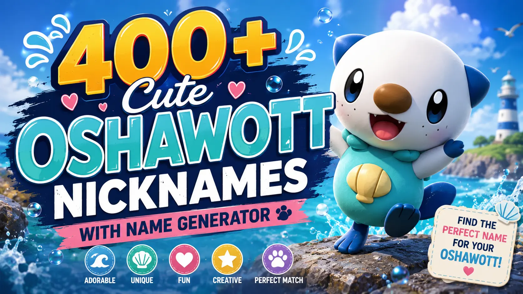 Cute Oshawott Nicknames With Name Generator
