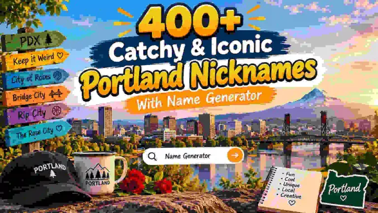 Catchy & Iconic Portland Nicknames With Name Generator