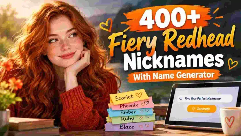 Fiery Redhead Nicknames With Name Generator