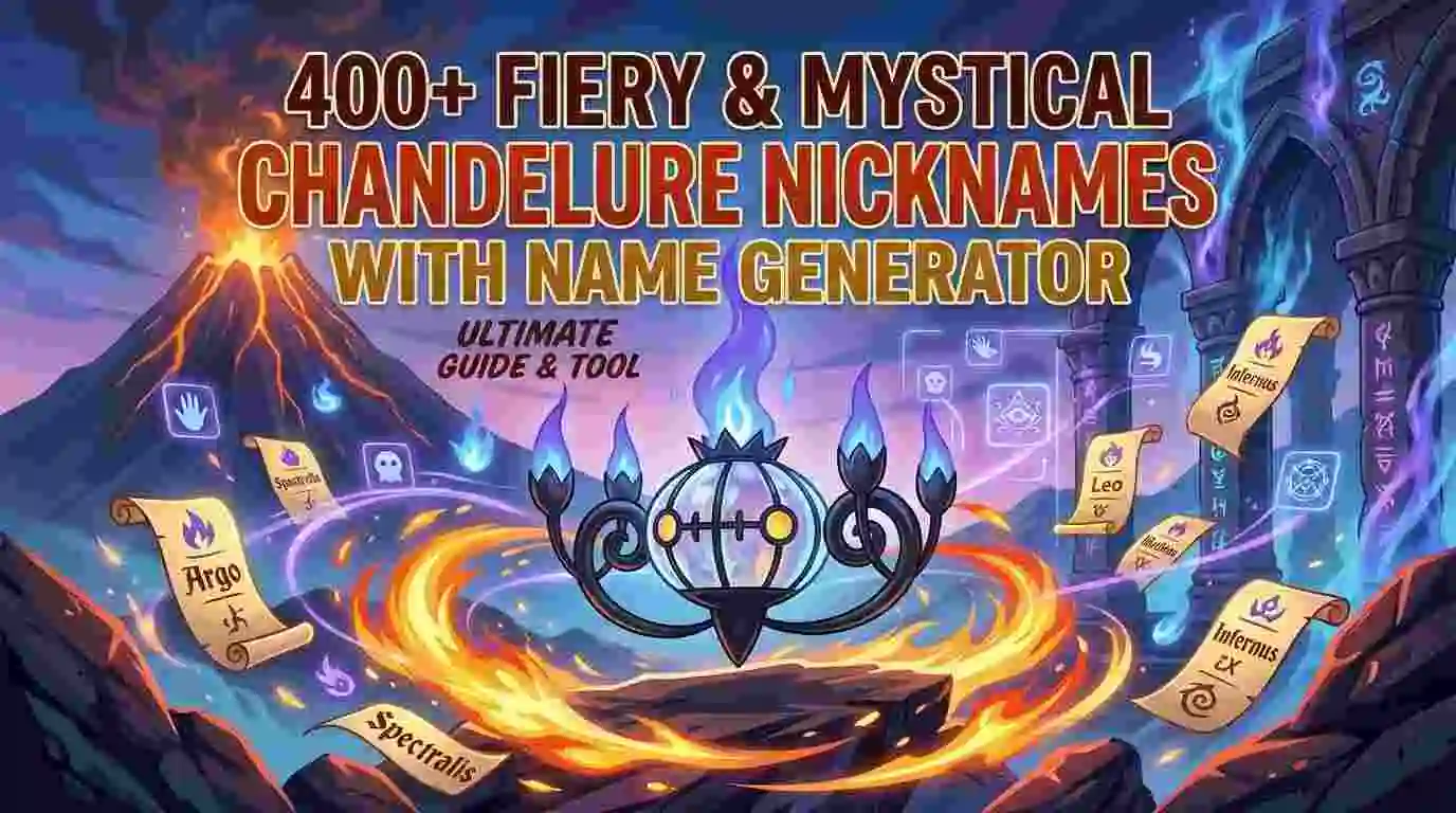 Fiery & Mystical Chandelure Nicknames With Name Generator