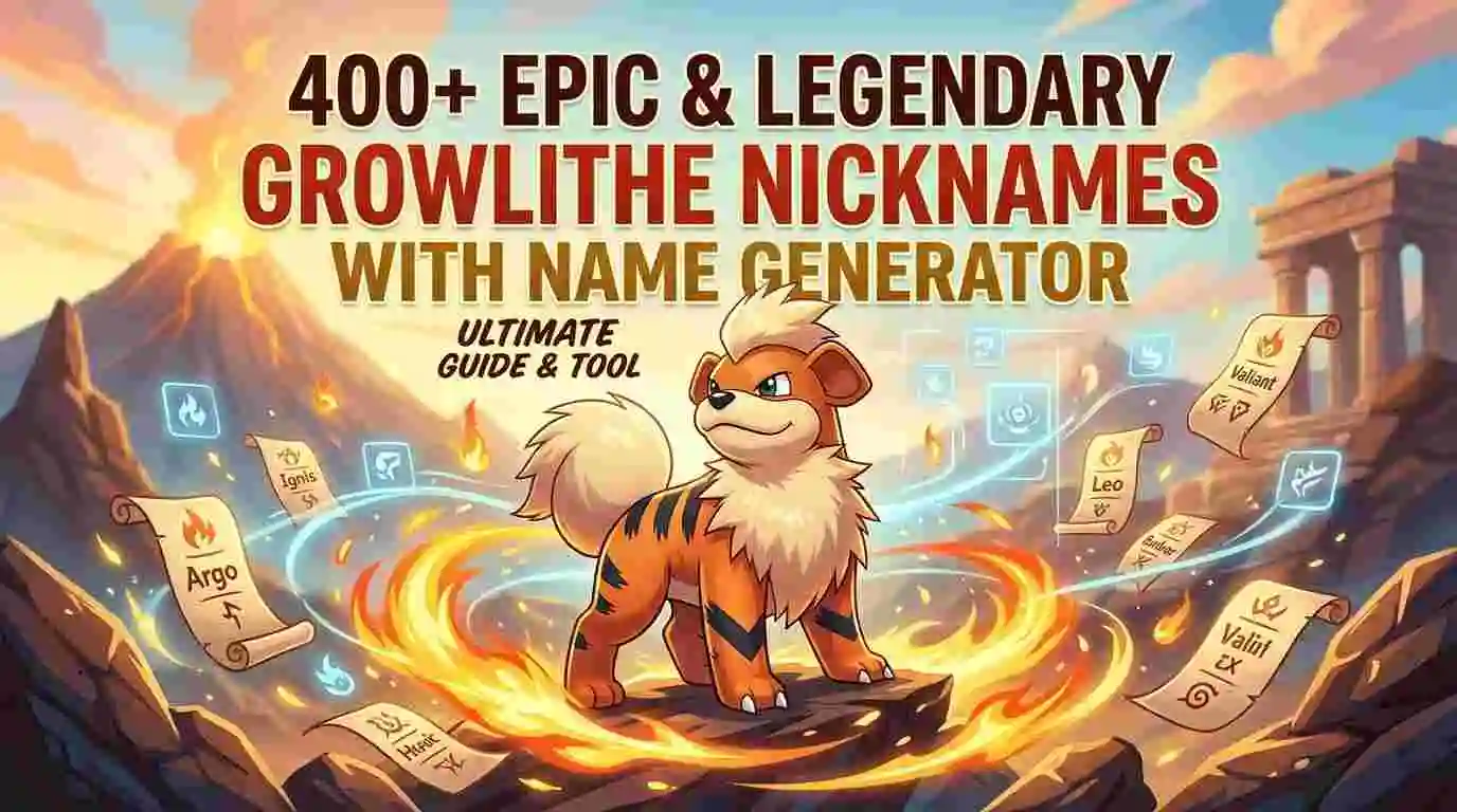 Epic & Legendary Growlithe Nicknames With Name Generator