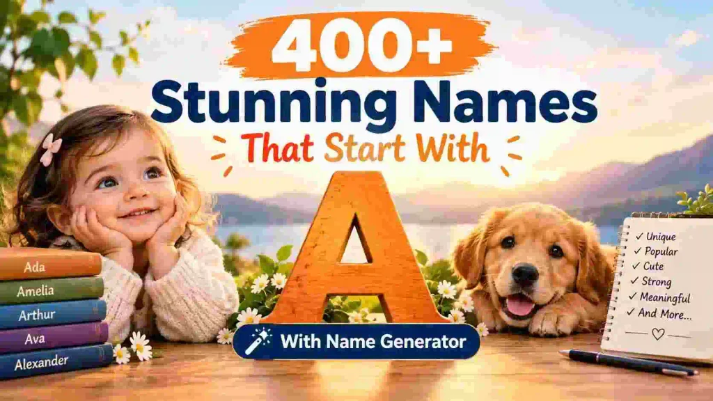 Stunning Names That Start With A With Name Generator