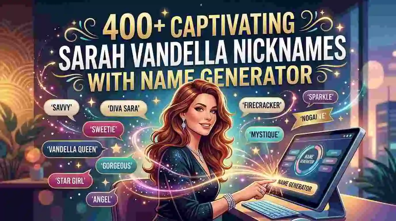 Captivating Sarah Vandella Nicknames With Name Generator
